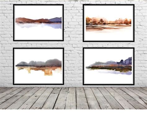 Set Of Prints 4 Piece Wall Art Set Group Of Four Matching Etsy