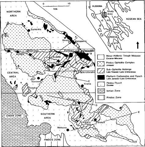 Figure 1 From Tectono Stratigraphy And Evolution Of The Mesozoic Pindos