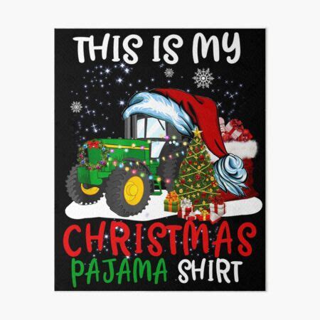 L Mina R Gida Camiseta De Navidad De Santa Drive Tractor Esta Es Mi