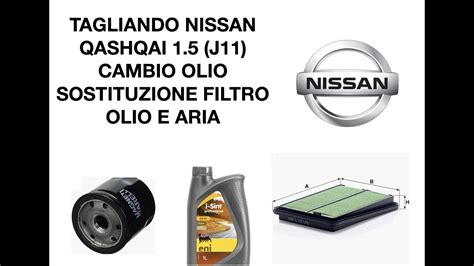 Tagliando Nissan Qashqai J11 Cambio Olio Filtro Olio E Filtro Aria