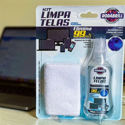 Kit Limpa Telas Ml Limpa Desengordura Notebook Celular Monitor