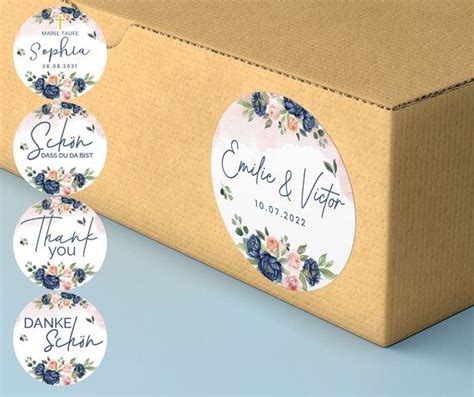 Watercolor Flowers Rose Sticker Danke Sticker Thank You Sticker Wedding