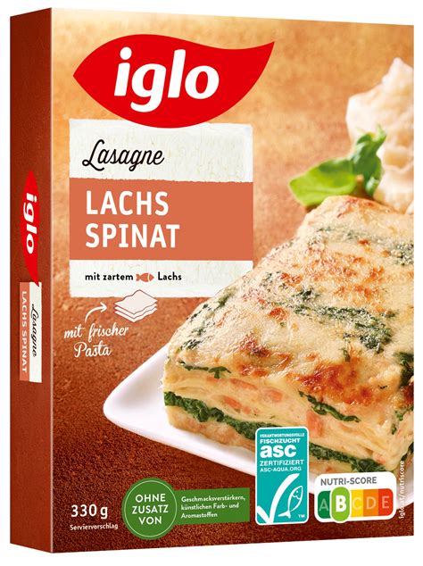 Iglo Lachs Spinat Lasagne