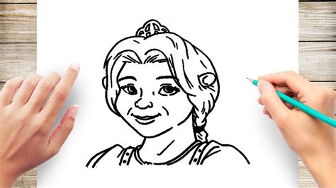 How to Draw Fiona From Shrek Step by Step - YouTube