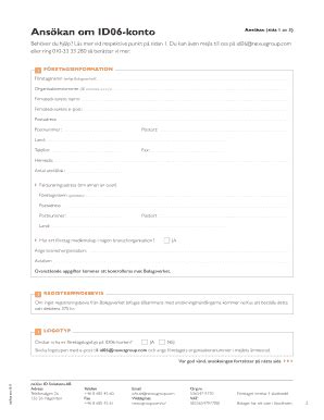 Fillable Online Anskan Om Id Konto Fax Email Print Pdffiller