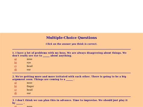 Esl Multiple Choice Vocabulary Worksheet For 3rd 5th Grade Lesson