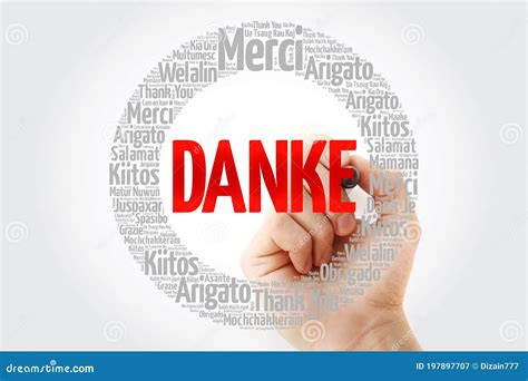 Danke Gracias En Alemán Word Cloud Imagen De Archivo Imagen De