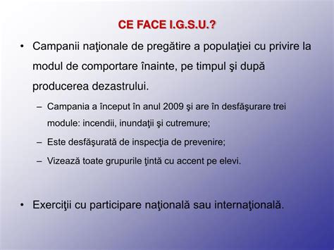 PPT INSPECTORATUL GENERAL PENTRU SITUA ŢII DE URGENŢĂ PowerPoint