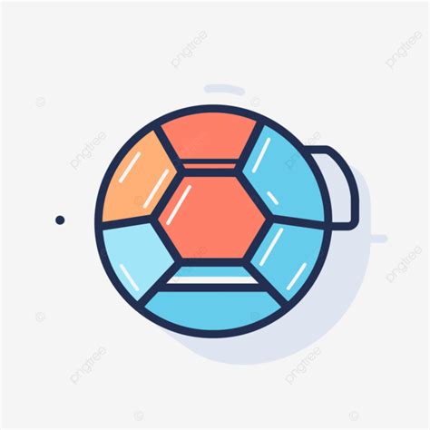 Icono De Balón De Fútbol Con Un Fondo Colorido Vector PNG Socorro