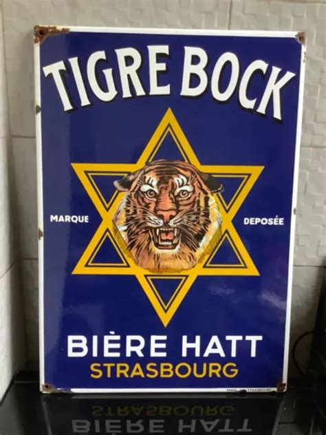 PLAQUE EMAILLEE BIERE TIGRE BOCK EUR 250 00 PicClick FR