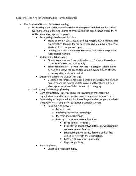 Chapter 5 Planning For And Recruiting Human Resources Transitional