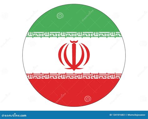 Round Flag Of Iran Stock Vector Illustration Of Cayman