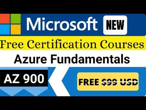 Free Microsoft Certification Courses AZ 900 Azure Fundamentals Free