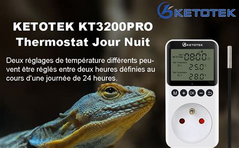 Ketotek Prise Thermostat Jour Nuit R Gulateur De Temp Rature Num Rique