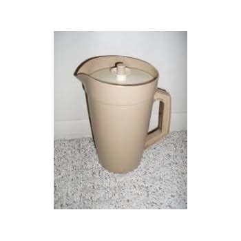 Amazon Tupperware Vintage Beige Pitcher With Push Button Lid