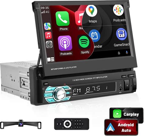 Hikity Din Apple Carplay Radio Coche Con Pulgadas Pantalla T Ctil