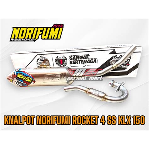 Jual KNALPOT NORIFUMI ROCKET 4 STAINLESS KLX 150 Shopee Indonesia