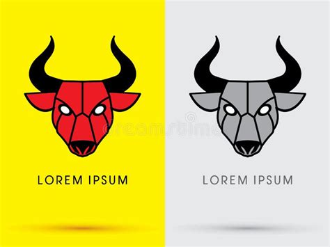 Bull Face Vector Stylized Stock Vector Illustration Of Stylized 9100709