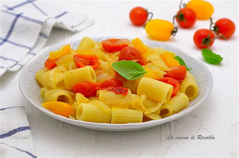 Pasta Con Pomodorini Rossi E Gialli La Cucina Di Rosalba