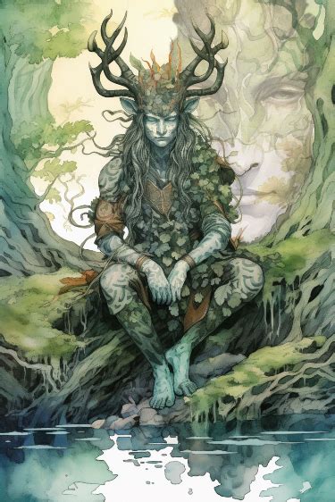 Cernunnos Celtic God Of Nature Digital Art The Horned God Digital Image