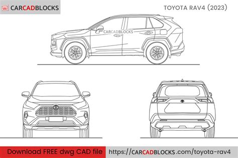 Toyota Rav Free Cad Blocks Dwg File Carcadblocks Off