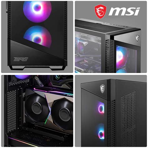 Buy Msi Mpg Velox R Mid Tower Gaming Pc Case Tempered Glass Side