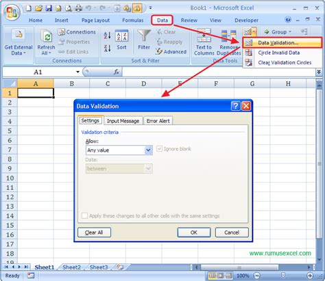 Cara Menggunakan Data Validation Di Excel