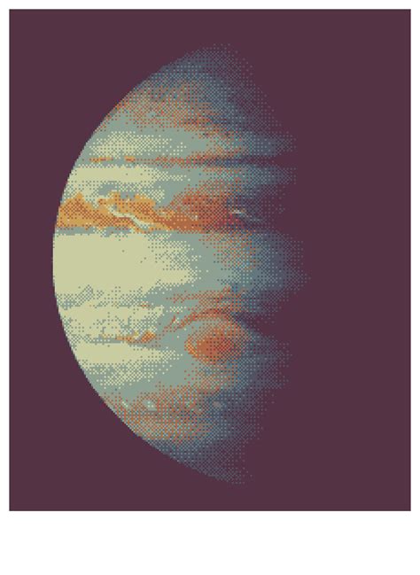 Jupiter Pixel Art Ordered Dithering Applied To Original Nasa Image With A Reduced Colour