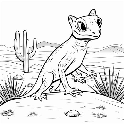 Gecko Vermeidet Einen Skorpion In Der W Ste Happycoloring Net