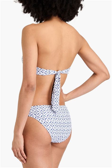 Heidi Klein Capri Printed Underwired Bandeau Bikini Top The Outnet