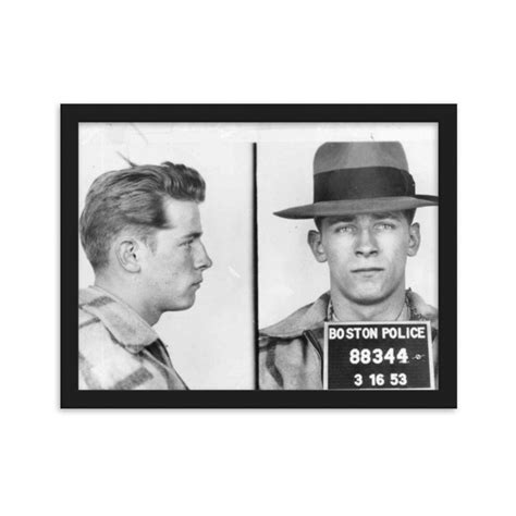 James Whitey Bulger Mug Shot Black And White T Ideas Framed Etsy