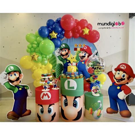 Paquete De Decoraci N Basico Mario Bros Mundiglobo