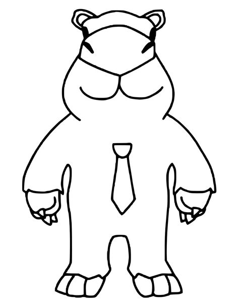 Coloriage Capybara de Stumble Guys télécharger et imprimer gratuit