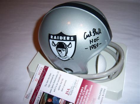 Art Shell Oakland Raidershof 1989 Last One Jsacoa Signed Mini Helmet Ebay