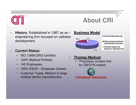 CRI Company Overview 2013 updated 4 | PDF