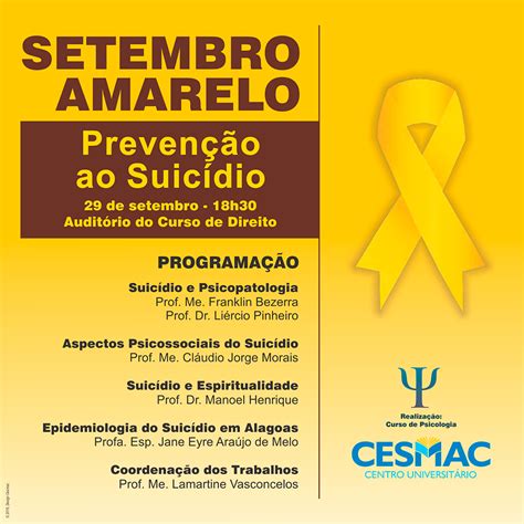 Setembro Amarelo M S Internacional De Preven O Ao Suic Dio