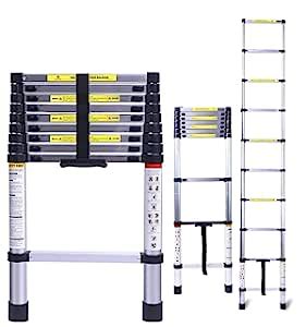 Bestow Telescopic Ladder One Button Retraction Aluminium Telescoping