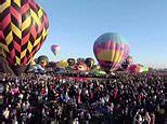 Video 3032637 Hot Air Balloons Fill Sky At Albuquerque Int L Balloon