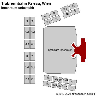 Trabrennbahn Krieau Wien Innenraum Bestuhlt Steg Saalplan