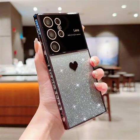 Fashion Gradient Glitter Plating Phone Case Galaxy S20 S21 Temu