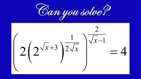 👍👍nice Math Olympiad Problem Learn How To Solve Exponential Equation 🔥🔥 Math Olympiad