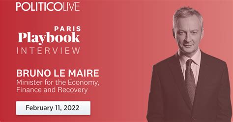 Playbook Paris Interview With Bruno Le Maire Minister Of The Economy