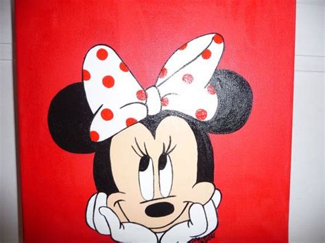 Tableau Rouge Minnie Par ART6SOUS Sur Etsy Etsy Cadeaux Faits Main