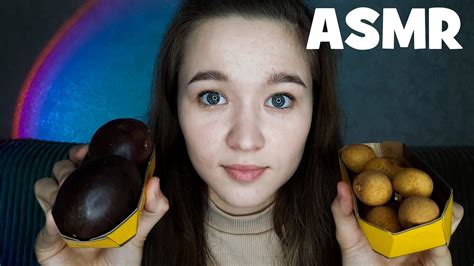 АСМР итинг экзотических фруктов маракуйя лонган Asmr Explores Exotic Fruits Youtube