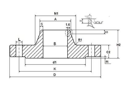 En Type Welding Neck Flange Zhongnuo Flange