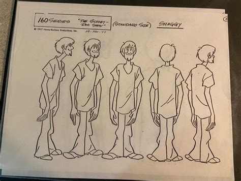 Shaggy 160 Series The Scooby Doo Show Standard Size Model Sheet Art