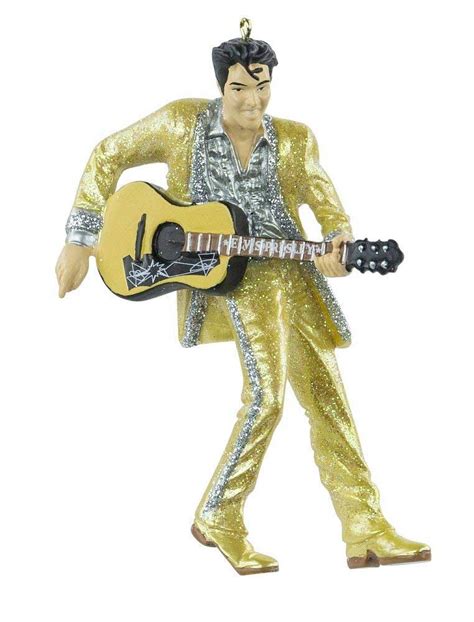 Elvis Presley Glittering Gold Suit Christmas Tree Ornament Xmas