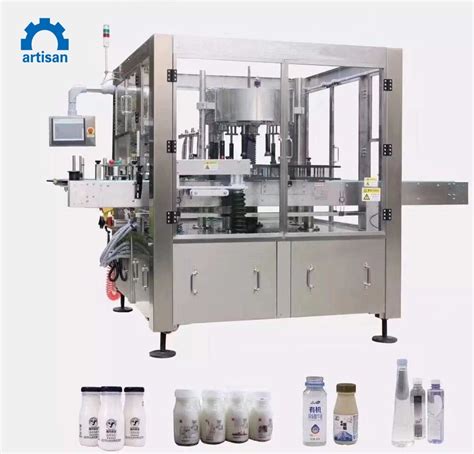 High Speed Rotational Hot Melt Adhesive Round Bottle Labeling Machine China Double Side