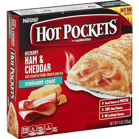 Hot Pockets Sandwiches Croissant Crust Hickory Ham Cheddar Appetizers Snacks Ron S
