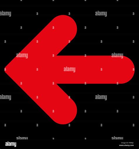 Arrow Left Flat Red Color Icon Stock Photo Alamy